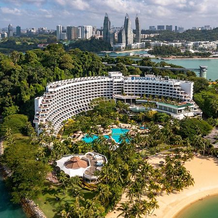 Shangri-La Rasa Sentosa, Singapura Exterior foto Aerial view of the resort